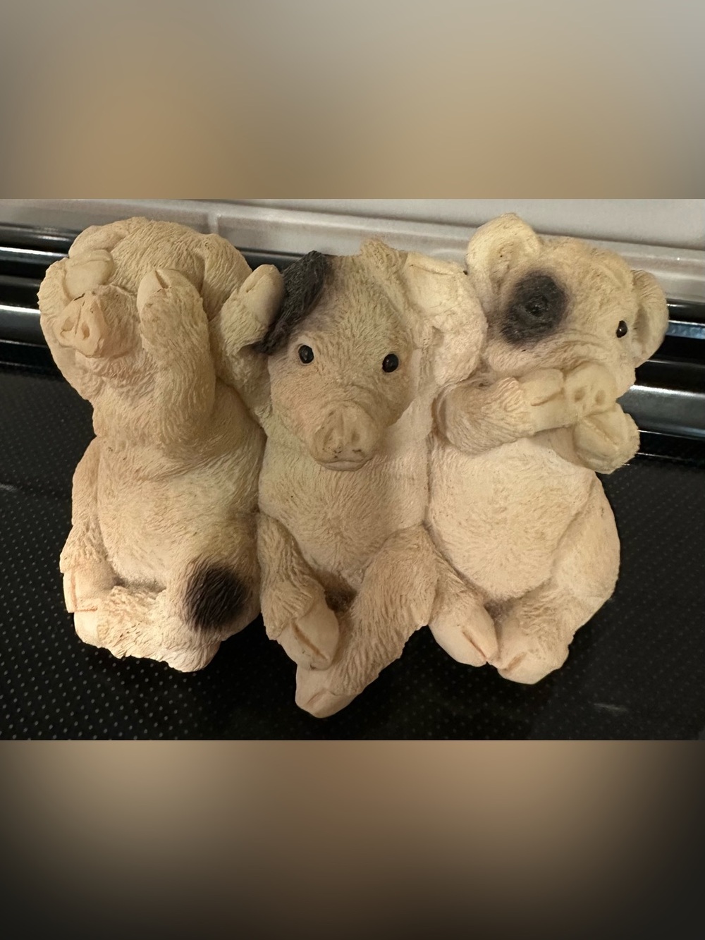 Adorable Three Wise Pigs Figurine